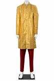 Traditional Indian Sherwani w/ Maroon Pajama for Men - Gold #2 (S-3XL)